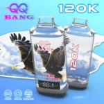 Qq Bang 120k Disposable Vape LED Display Flavor Blueberry Raspberry Cherry