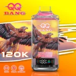 Qq Bang 120k Disposable Vape LED Display Flavor Hubba Bubba Strawberry