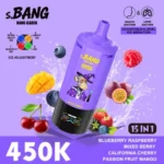Vapemaison Bang Leader 450k Puffs 15in1 Vape Flavor Blueberry Raspberry Mixed Berry California Cherry Passion Fruit