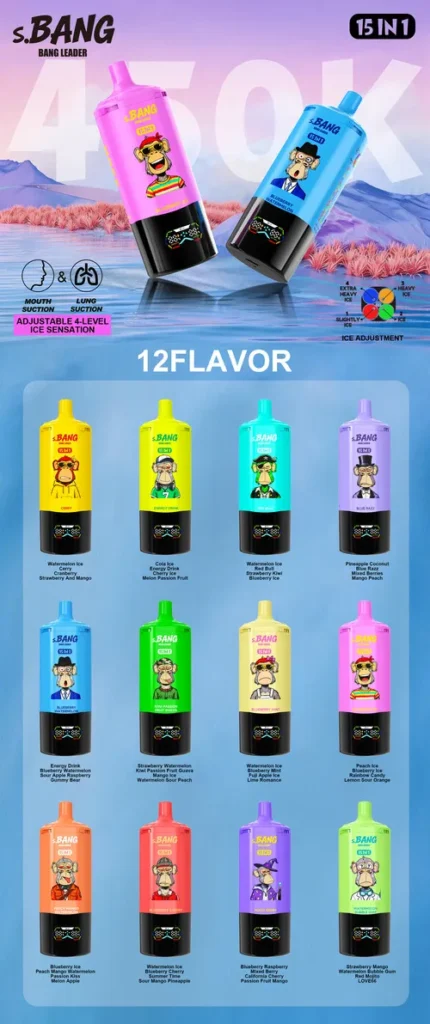 Vapemaison Bang Leader 450k Puffs 15in1 Vape Flavor List