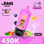 Vapemaison Bang Leader 450k Puffs 15in1 Vape Flavor Peach Ice Blueberry Rainbow Candy Lemon Sour Orange