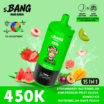 Vapemaison Bang Leader 450k Puffs 15in1 Vape Flavor Strawberry Watermelon Kiwi Passion Fruit Guava Mango Ice Sour Peach