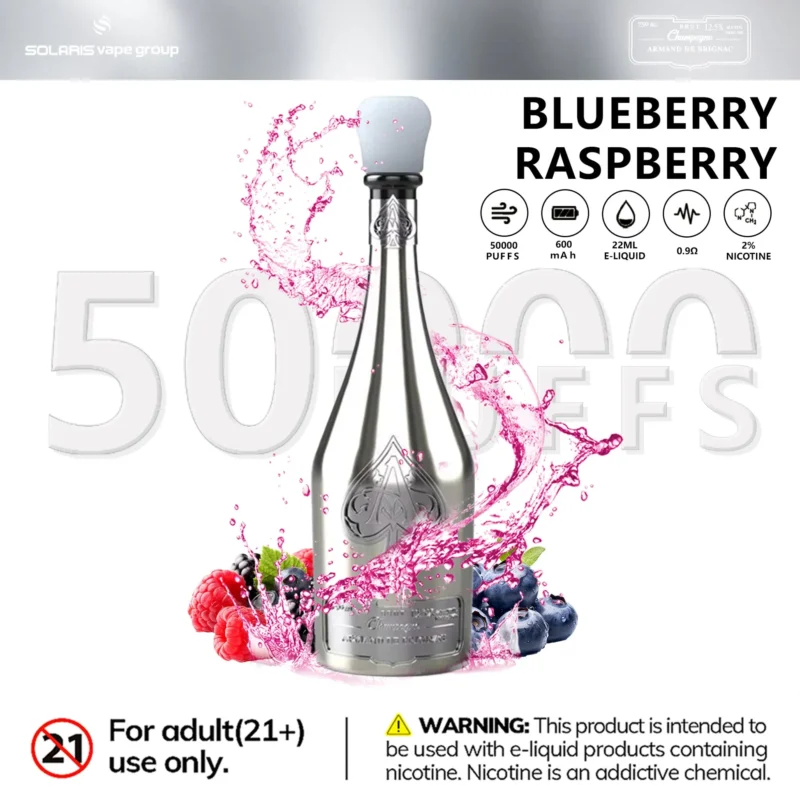 Champagne Vape 50K Armand de Brignac Blueberry Raspberry Flavor - VapeMaison