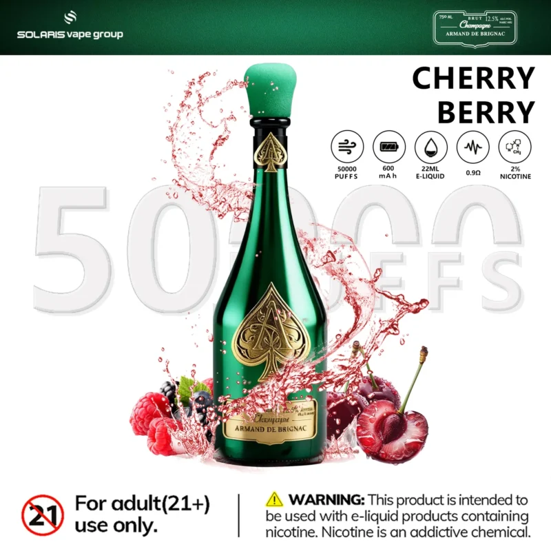 Champagne Vape 50K Armand de Brignac Cherry Berry Flavor - VapeMaison