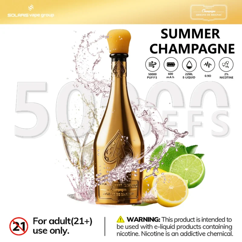 Champagne Vape 50K Armand de Brignac Summer Champagne Flavor - VapeMaison