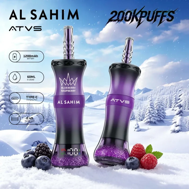 ATVS AL SAHIM 200K Blueberry Raspberry Flavor - Disposable Vape VapeMaison
