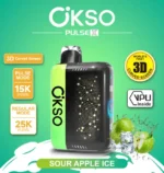 OKSO Pulse X 25000 Puffs Sour Apple Ice Flavor Disposable Vape - VapeMaison