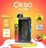 OKSO Pulse X 25000 Puffs Strawberry Banana Flavor Disposable Vape - VapeMaison
