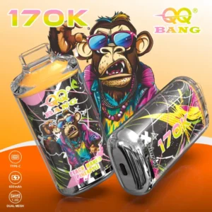 Qq Bang 170 000 170K Puffs Vape com sabor a pêssego, manga e ananás - Vape descartável - VapeMaison