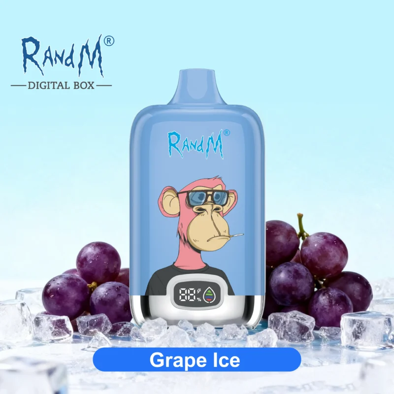 Sigaretta elettronica usa e getta R&M Tornado da 12.000 boccate al gusto Grape Ice - VapeMaison