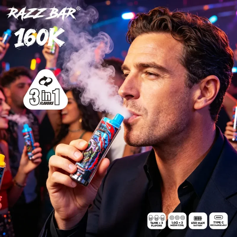 Razz Bar 160K Puffs Use Case - Disposable Vape VapeMaison