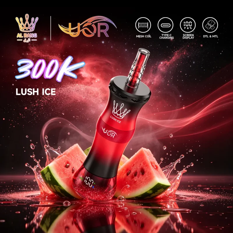 Uor Al Bang 300K Puffs Shisha Vape Flavor Lush Ice Flavor Disposable Vape - VapeMaison
