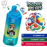 UZY 6-in-1 150K Puffs Blueberry Ice Raspberry Lemon Watermelon Bubblegum Flavor - VapeMaison