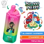 UZY 6-in-1 150K Puffs Blueberry Raspberry Strawberry Ice Triple Melon Flavor - VapeMaison