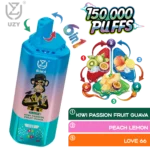 UZY 6-in-1 150K Puffs Kiwi Passion Fruit Guava Peach Lemon Love66 Flavor - VapeMaison