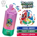 UZY 6-in-1 150K Puffs Mixed Berry Fizzy Cherry Peach Lemon Flavor - VapeMaison