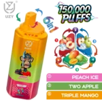 UZY 6-in-1 150K Puffs Peach Ice Two Apple Triple Mango Flavor - VapeMaison