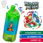 UZY 6-in-1 150K Puffs Strawberry Kiwi Blueberry Ice Cherry Ice Flavor - VapeMaison