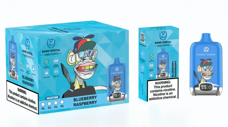 UZY Bang Digital 15000 Blueberry Raspberry Flavor Package - Disposable Vape VapeMaison