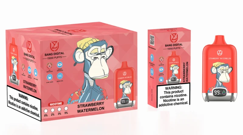 UZY Bang Digital 15000 Strawberry Watermelon Flavor Package - Disposable Vape VapeMaison