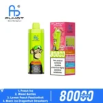 Fumot Eco 4in1 80000 Puffs Peach Ice Mixed Berries Lemon Peach Passionfruit Black Ice Dragonfruit Strawberry Disposable Vape