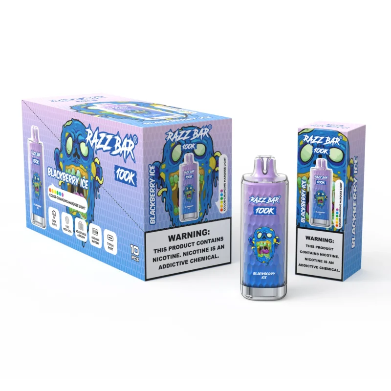 Razz Bar 100K Puffs Blackberry Ice Disposable Vape