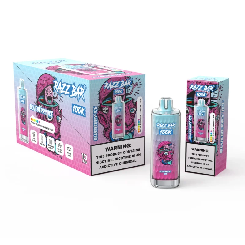 Razz Bar 100K Puffs Blueberry Ice Disposable Vape
