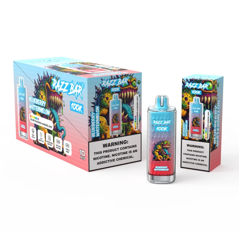 Razz Bar 100K Puffs Blueberry Watermelon Disposable Vape