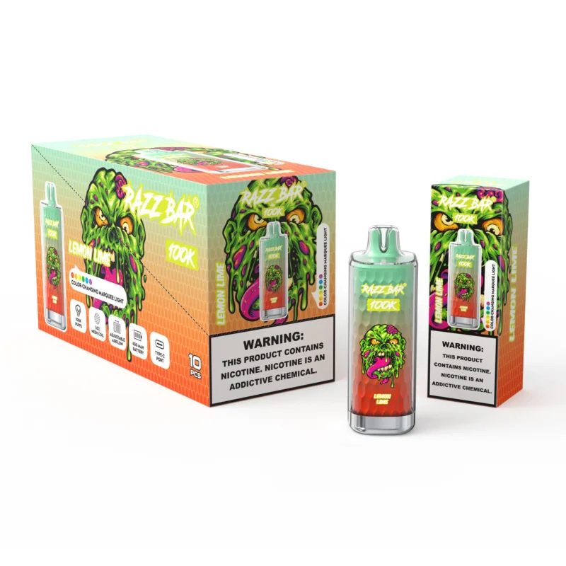 Razz Bar 100K Puffs Lemon Lime Disposable Vape