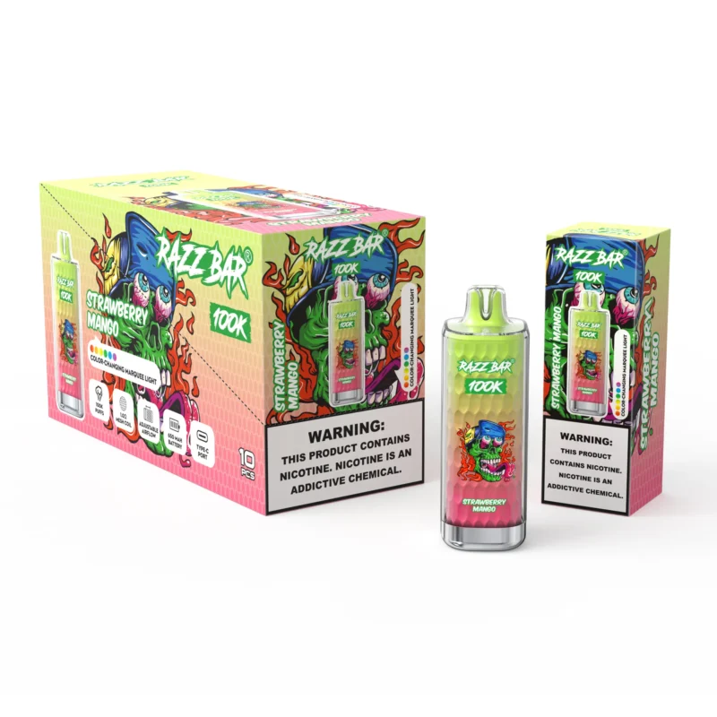Razz Bar 100K Puffs Strawberry Mango Disposable Vape
