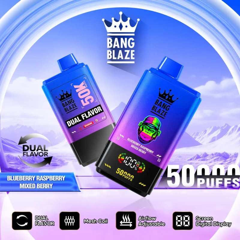 Bang Blaze 50000 Puffs Blueberry Raspberry Mixed Berry Flavor Disposable Vape - VapeMaison
