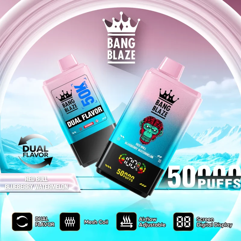Bang Blaze 50000 Puffs Red Bull Blueberry Watermelon Flavor Disposable Vape - VapeMaison