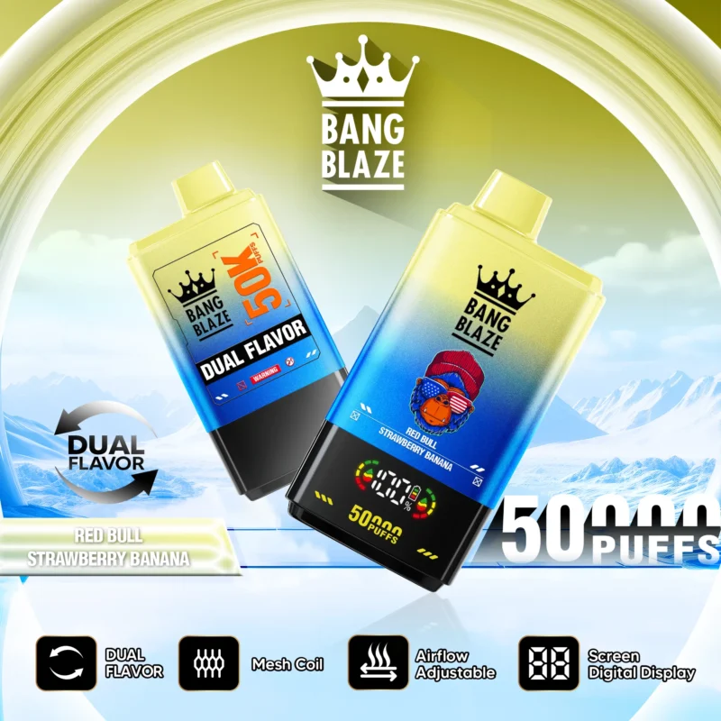 Bang Blaze 50000 Puffs Red Bull Strawberry Banana Flavor Disposable Vape - VapeMaison