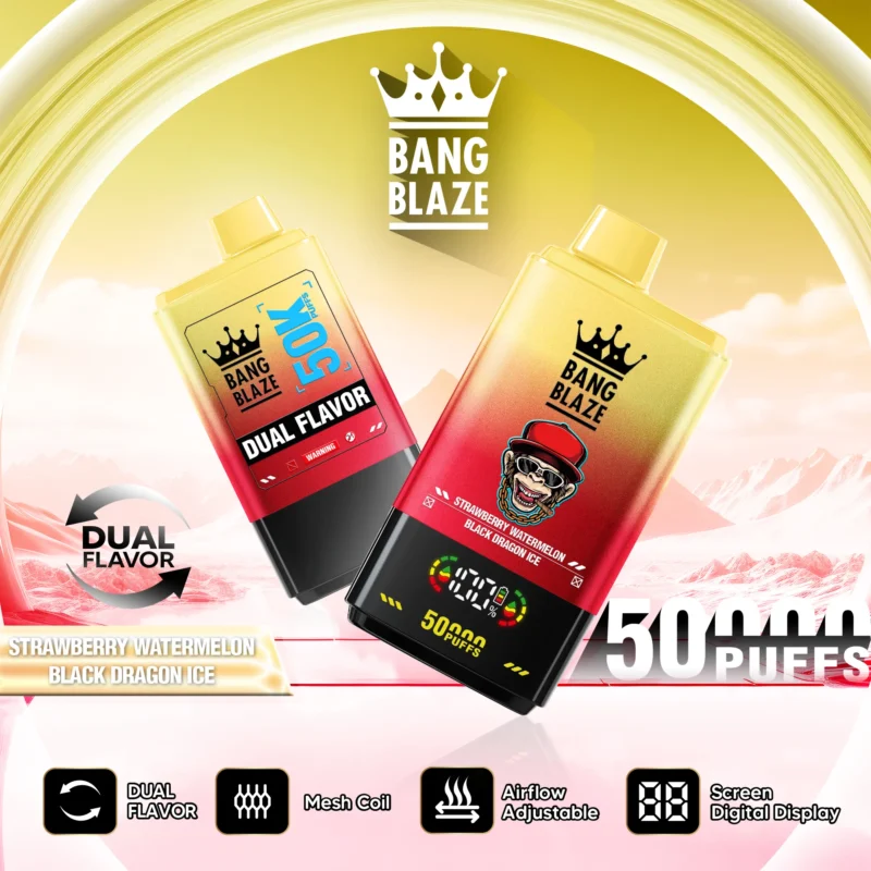 Bang Blaze 50000 Puffs Strawberry Watermelon Black Dragon Ice Flavor Disposable Vape - VapeMaison
