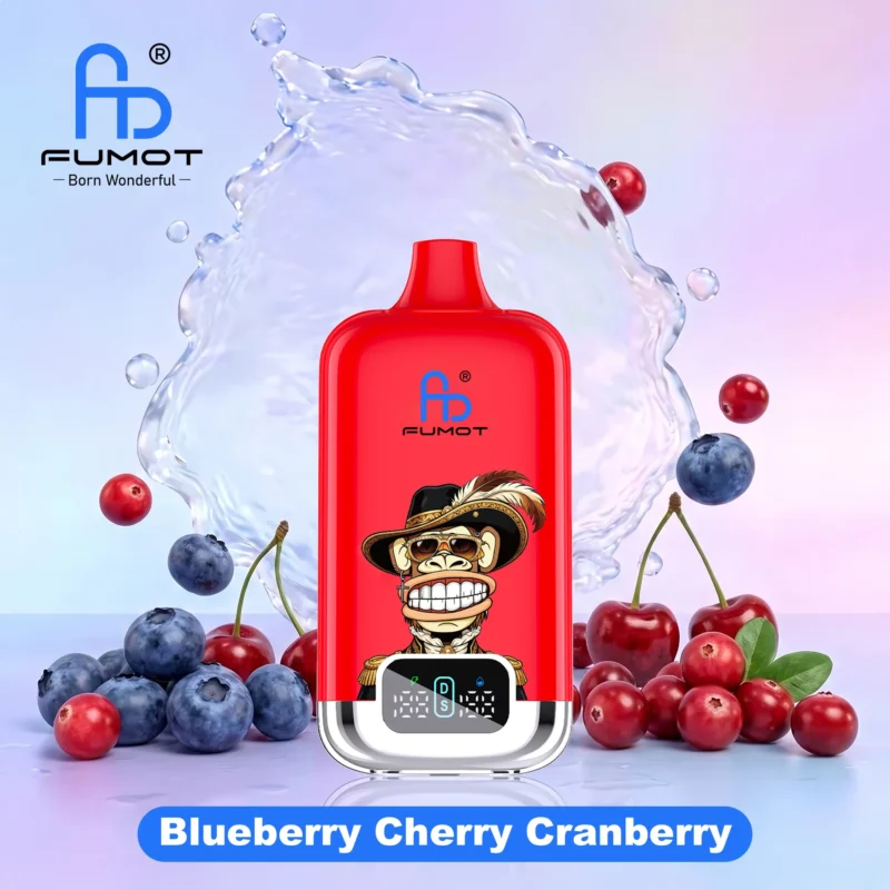 Fumot Tornado Box Pro 22000 Puffs Blueberry Cherry Cranberry Flavor Disposable Vape - VapeMaison