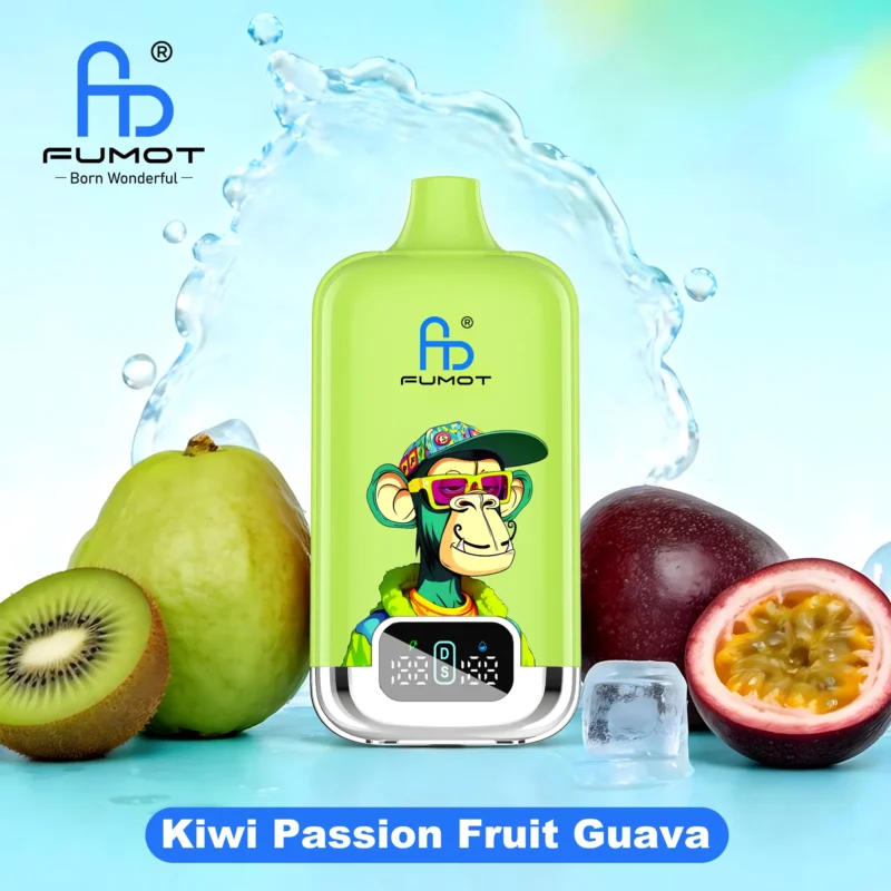 Fumot Tornado Box Pro 22000 Puffs Kiwi Passion Fruit Guava Flavor Disposable Vape - VapeMaison