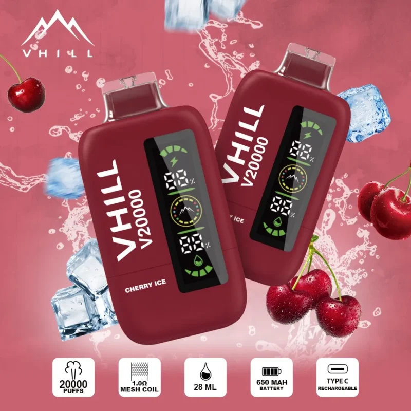 VHILL 20000 Puffs Cherry Ice Disposable Vape