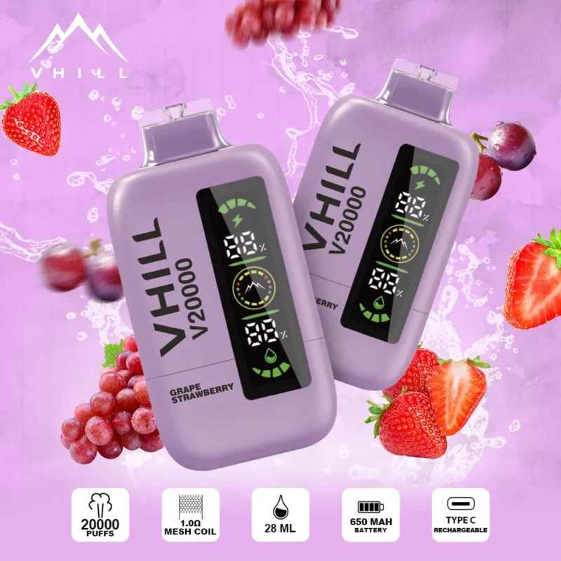 VHILL 20000 Puffs Grape Strawberry Disposable Vape