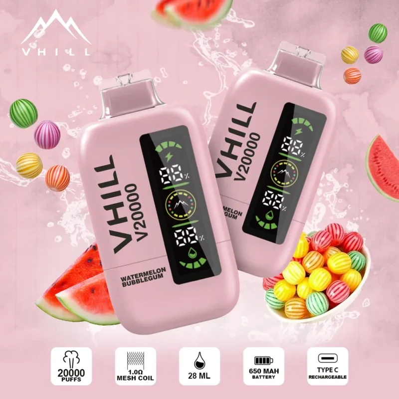 VHILL 20000 Puffs Watermelon Bubblegum Disposable Vape