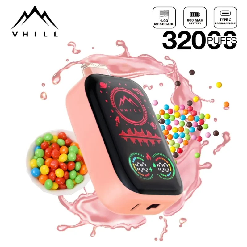 VHILL 32K Puffs Full Screen Gummy Bear Disposable Vape