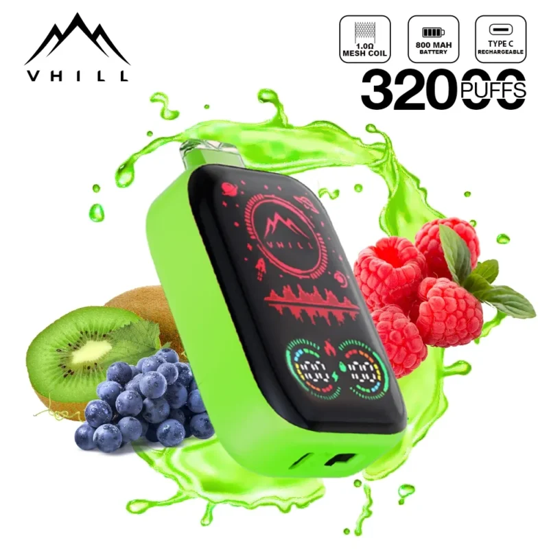 VHILL 32K Puffs Full Screen Kiwi Passionfruit Guava Disposable Vape