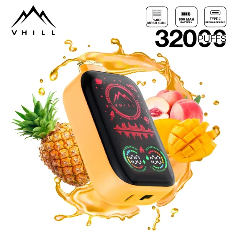 vhill-full-screen-32k-puffs-vape-flavor-mango-feast VHILL 32K Puffs Full Screen Mango Feast Disposable Vape