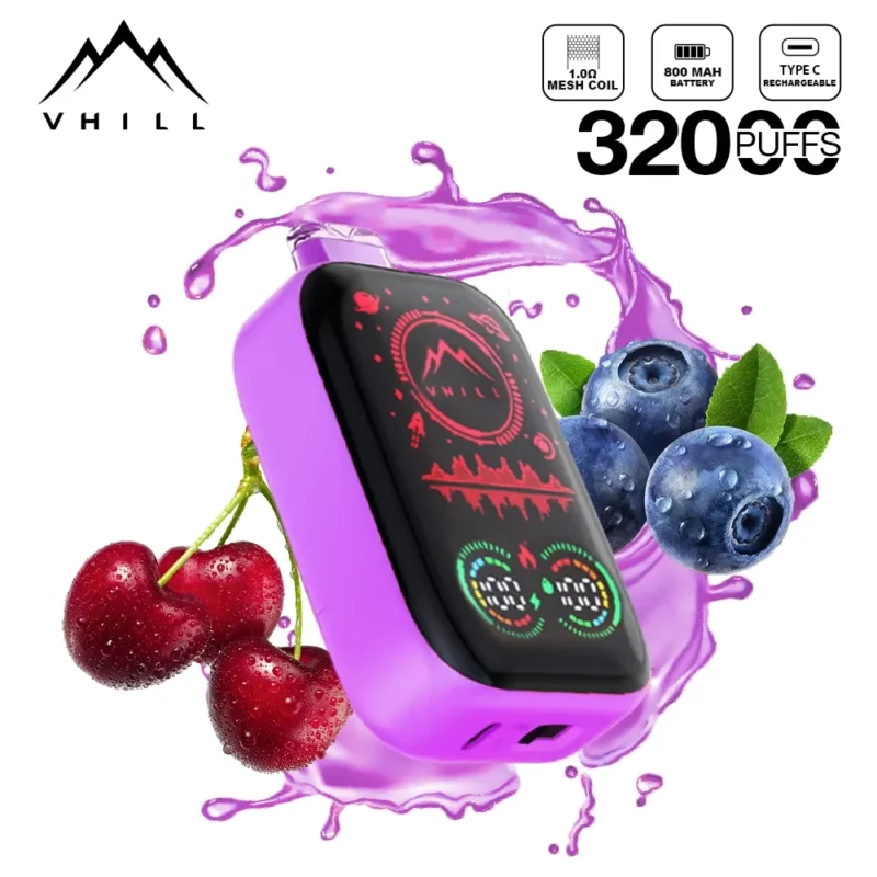 VHILL 32K Puffs Full Screen Mixed Berries Disposable Vape