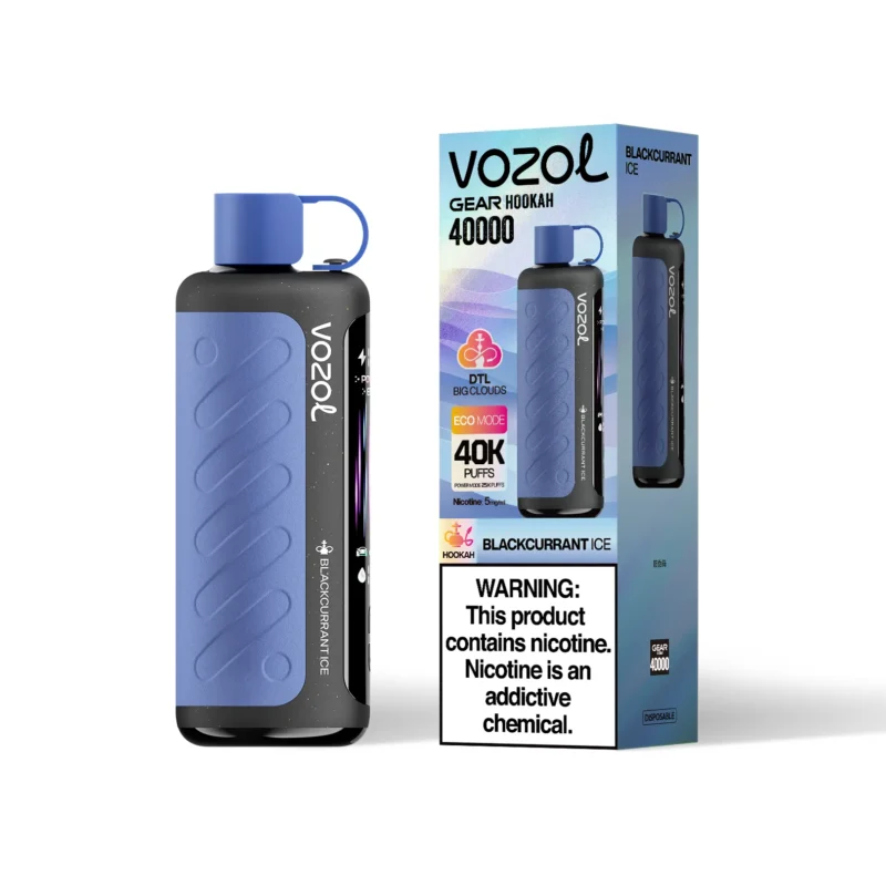 VOZOL Gear Hookah 40000 Puffs Blackcurrant Ice Flavor Disposable Vape - VapeMaison