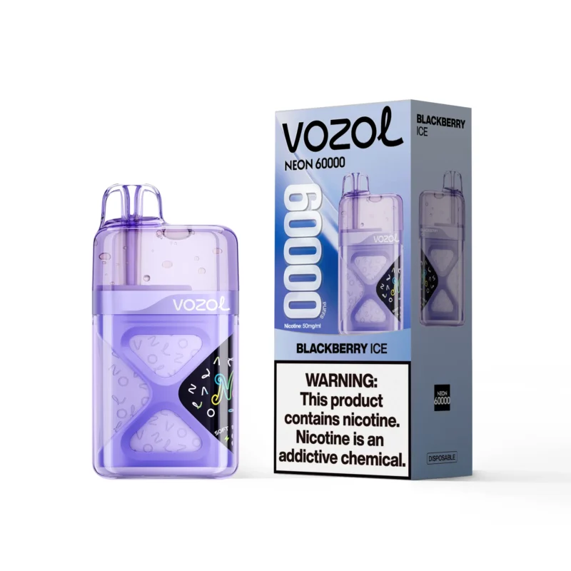 VOZOL Neon 60000 Puffs Blackberry Ice Flavor Disposable Vape - VapeMaison