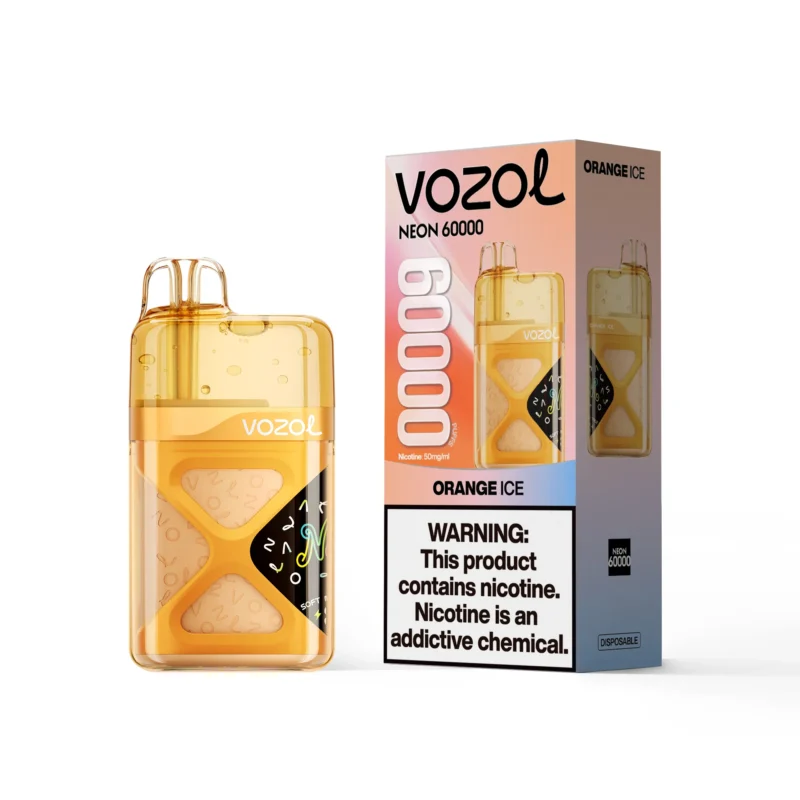 VOZOL Neon 60000 Puffs Orange Ice Flavor Disposable Vape - VapeMaison