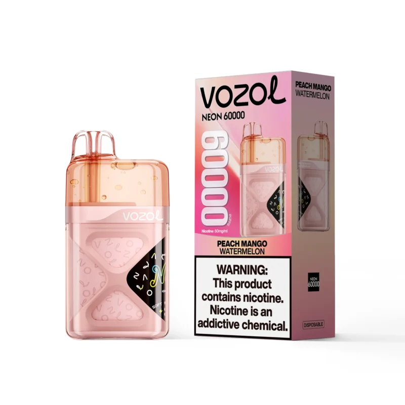 VOZOL Neon 60000 Puffs Peach Mango Watermelon Flavor Disposable Vape - VapeMaison