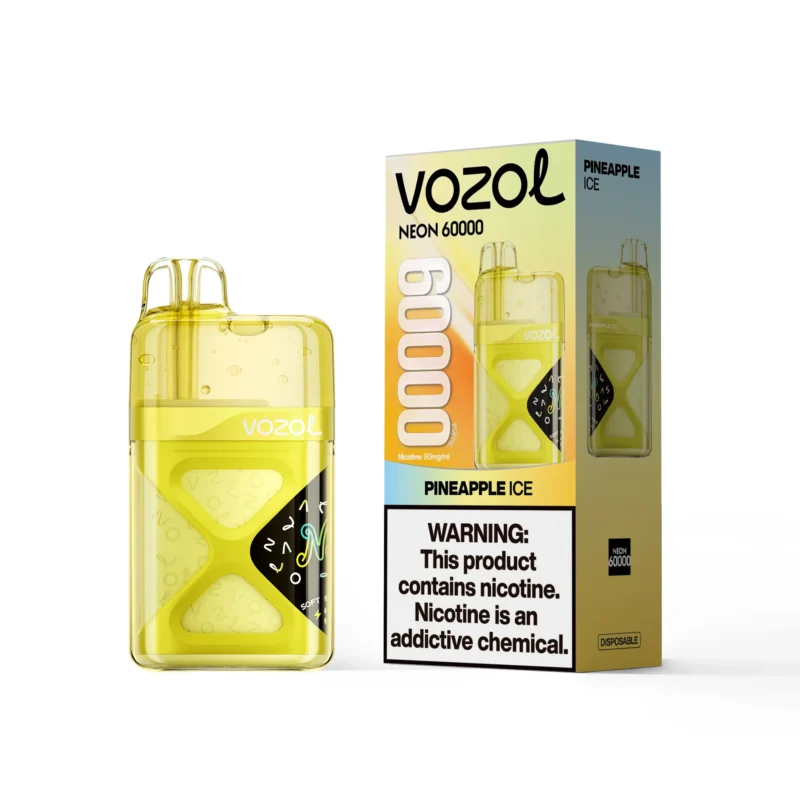 VOZOL Neon 60000 Puffs Pineapple Ice Flavor Disposable Vape - VapeMaison