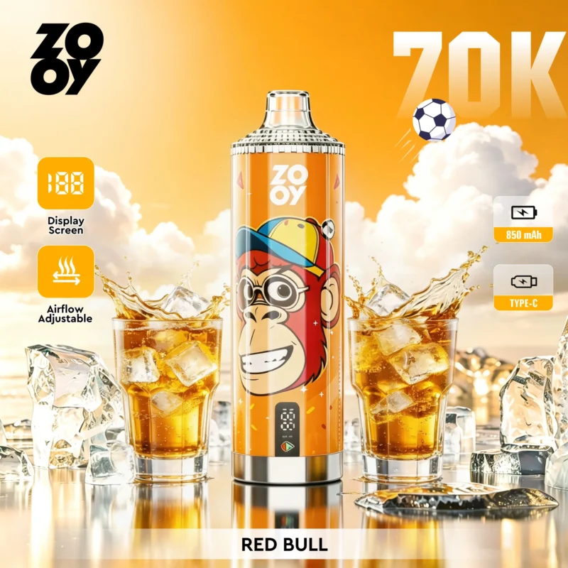 Zooy Vape Crystal 70K Red Bull Flavor Disposable Vape - VapeMaison