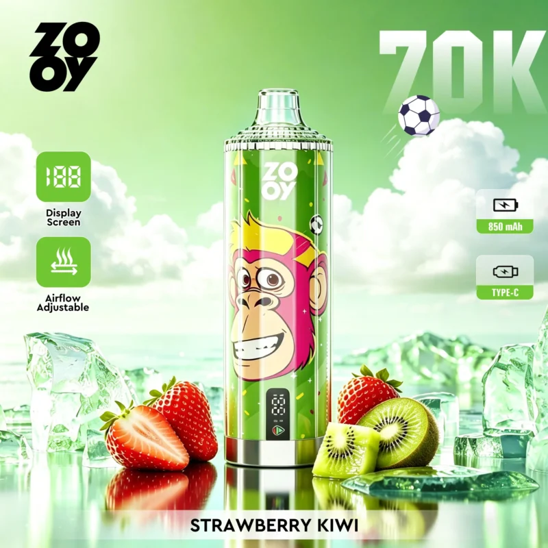 Zooy Vape Crystal 70K Strawberry Kiwi Flavor Disposable Vape - VapeMaison